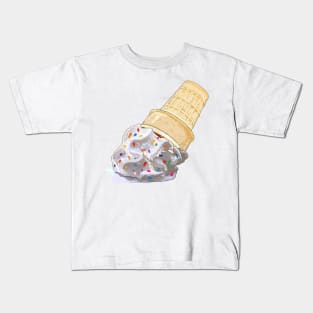 Melted ice-cream (vanilla & sprinkles) Kids T-Shirt